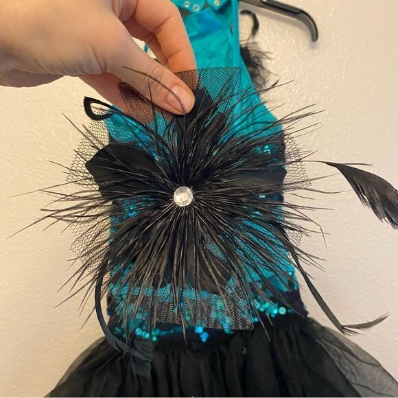 WEISSMAN Dance costume ballet feather Kelly green tutu U Got The Look 10488 SA - Picture 4 of 9